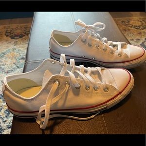 WORN ONCE White Converse All Stars Women’s 10